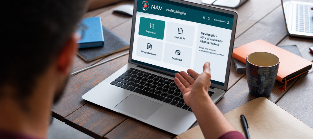 A NAV-os ePénztárgép alkalmazás felületének bemutatása